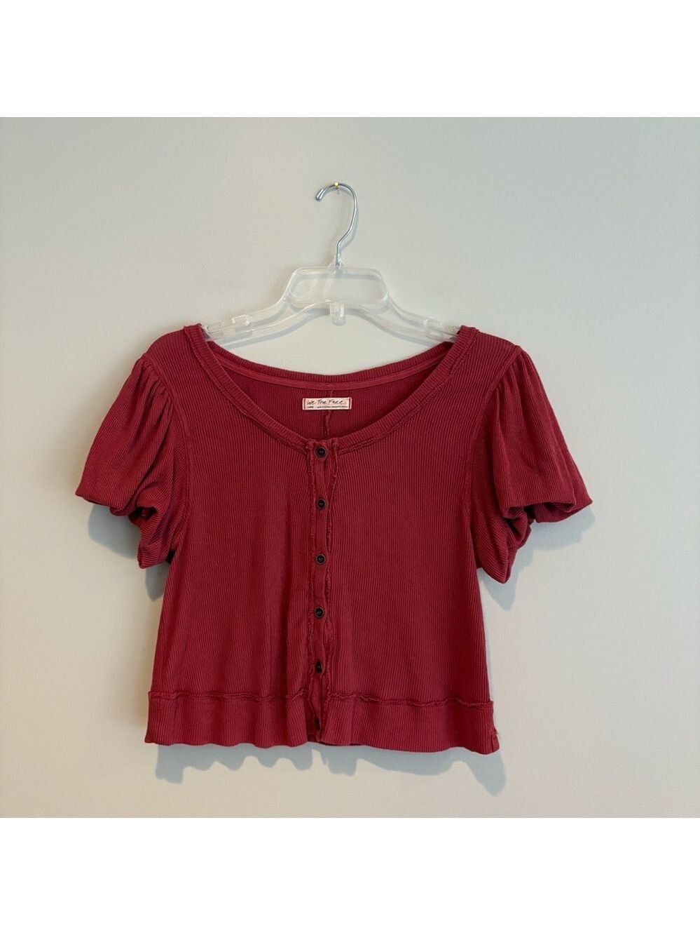 We The Free Molly Button Front Crop Size L